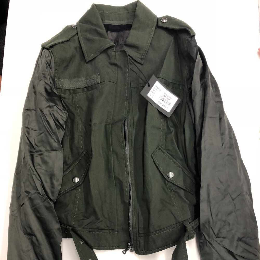 Green/Black Sheryl Bomber Deep Juniper Jacket